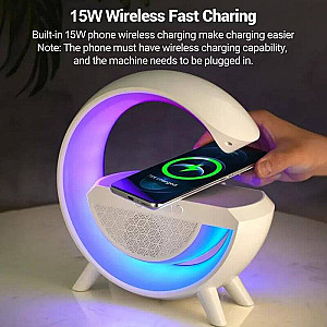 Table Lamp With Wireless Charger & speaker
