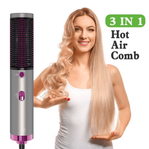 Hot Air Hair Dryer Brush 3 In 1 Hair Blow Dryer Straightener